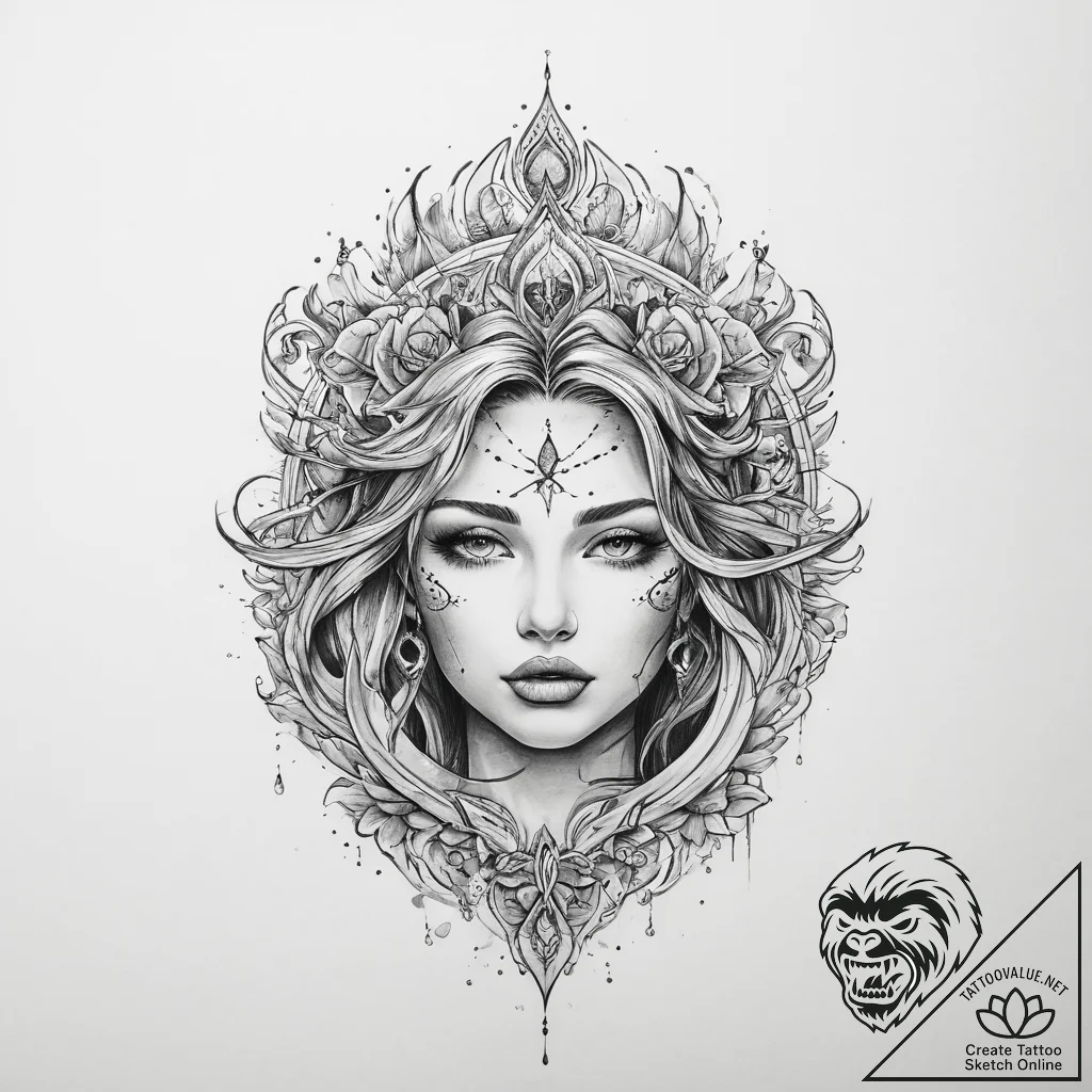 Tattoo sketch water - tattoo sketch (№1760476995_0, 14.10.2025 21:23) — tattoovalue.net