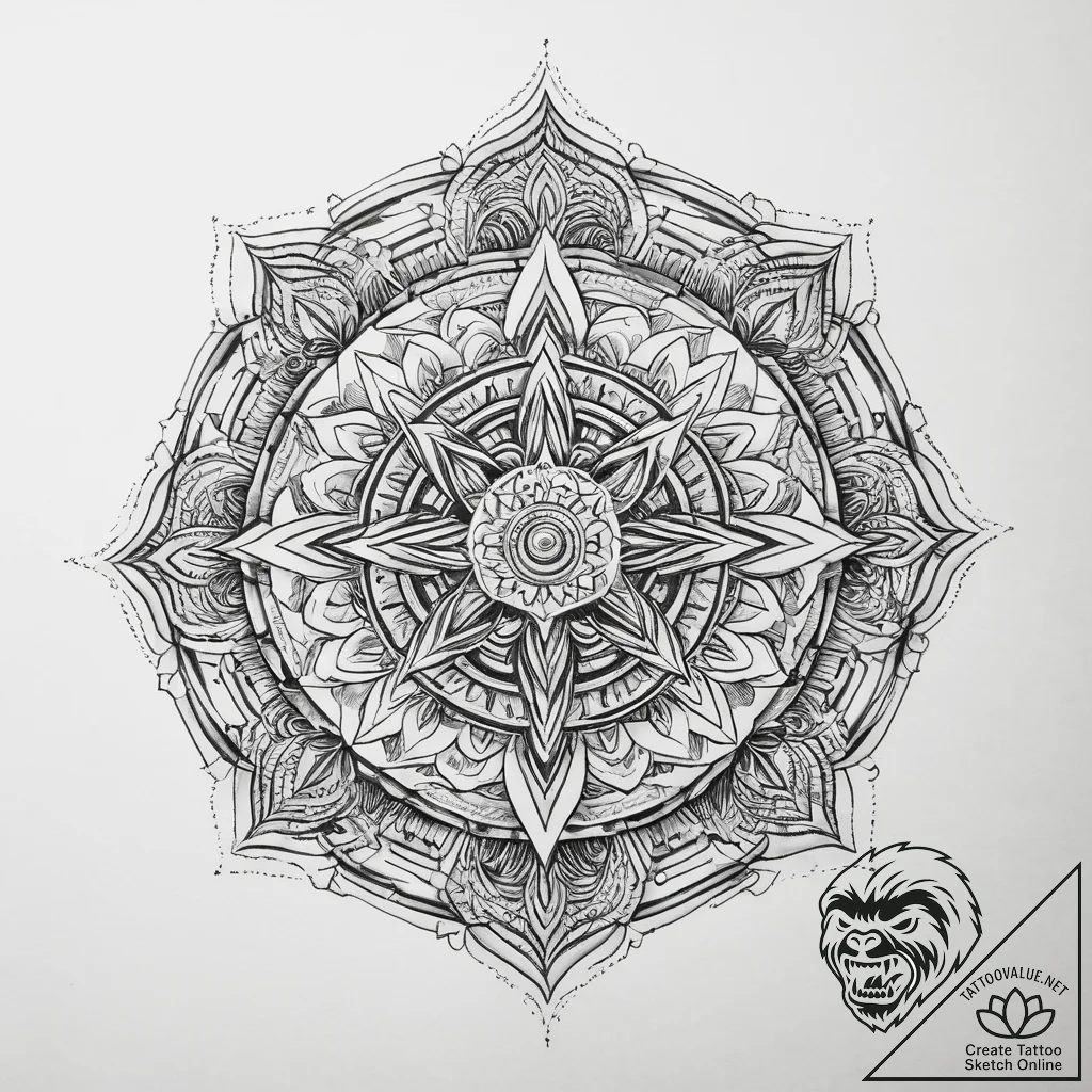 Tattoo sketch mystical portrayal, tattoo sket... - tattoo sketch (№1760478508_0, 14.10.2025 21:48) — tattoovalue.net