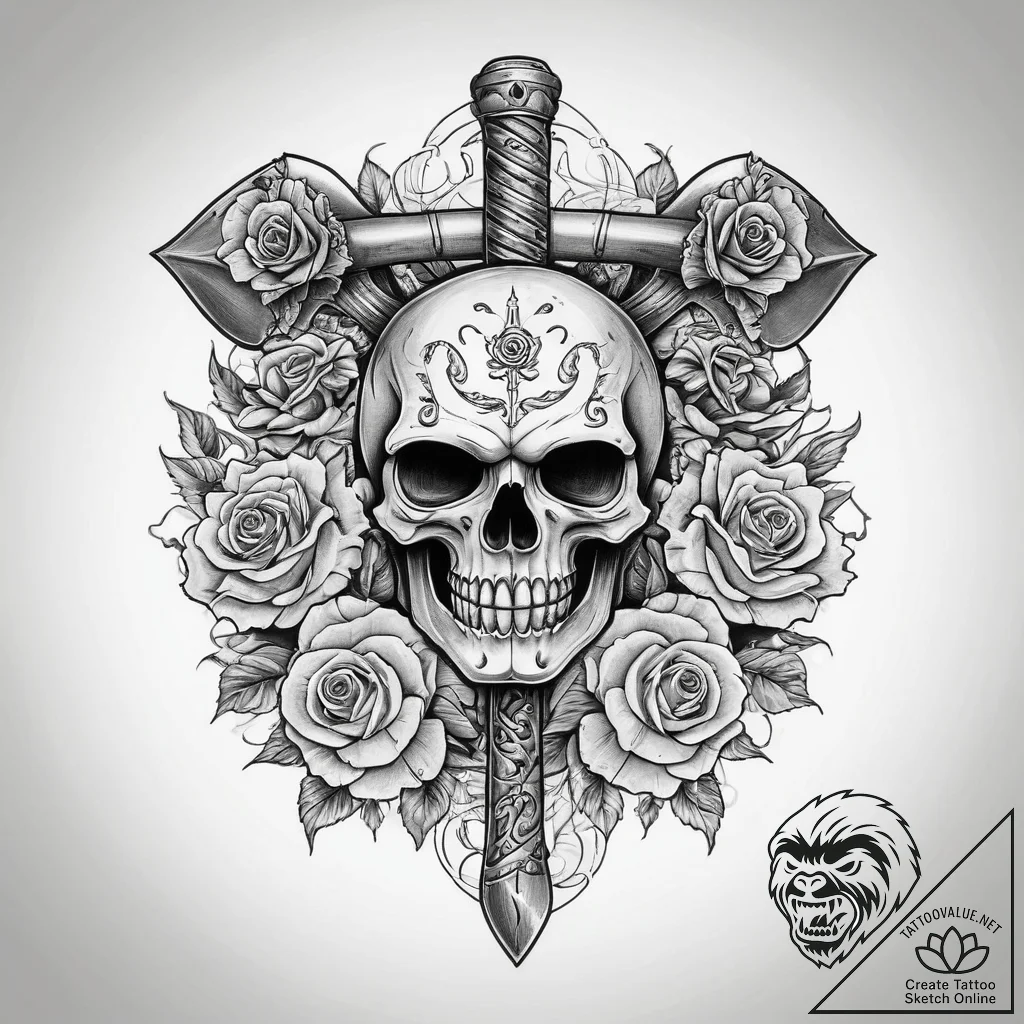 Tattoo sketch berserker axe, tattoo drawing o... - tattoo sketch (№1760479157_0, 14.10.2025 21:59) — tattoovalue.net