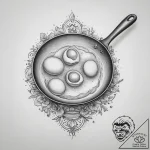 Tattoo sketch frying pan with an egg, tattoo… – tattoo sketch (№1760479375_0, 14.10.2025 22:02) — tattoovalue.net