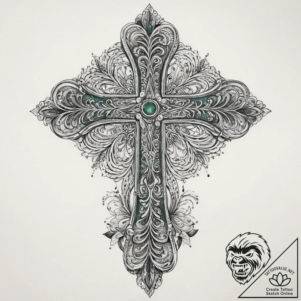 Tattoo sketch green, tattoo flash sheet desig... - tattoo sketch (№1760480250_0, 14.10.2025 22:17) — tattoovalue.net
