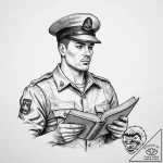 Tattoo sketch soldier with a book, tattoo ske… – tattoo sketch (№1760481115_0, 14.10.2025 22:31) — tattoovalue.net