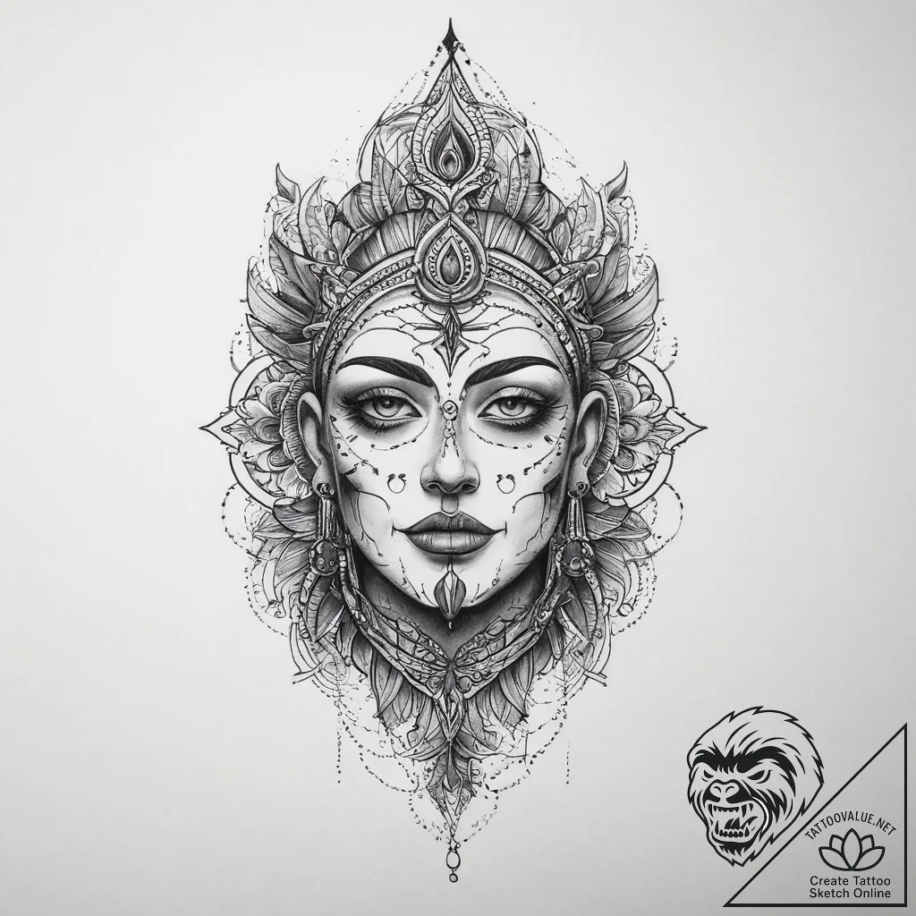 Tattoo sketch spiritual emissary, tattoo draw... - tattoo sketch (№1760481347_0, 14.10.2025 22:35) — tattoovalue.net