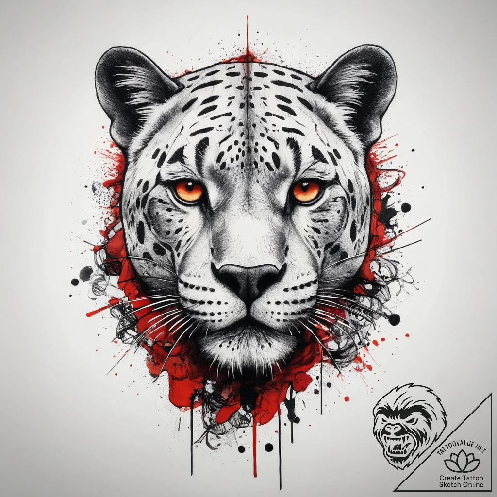 Tattoo sketch panther, artistic tattoo sketch... - tattoo sketch (№1760482219_0, 14.10.2025 22:50) — tattoovalue.net
