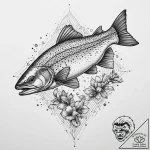Tattoo sketch rainbow trout, tattoo line art,… – tattoo sketch (№1760482653_0, 14.10.2025 22:57) — tattoovalue.net