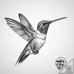 Tattoo sketch puns a hummingbird that says “i… – tattoo sketch (№1760483086_0, 14.10.2025 23:04) — tattoovalue.net