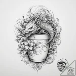 Tattoo sketch mint plant in a pot, concept ar… – tattoo sketch (№1760483519_0, 14.10.2025 23:11) — tattoovalue.net