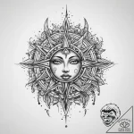 Tattoo sketch cosmic spirit, tattoo line art,… – tattoo sketch (№1760483745_0, 14.10.2025 23:15) — tattoovalue.net