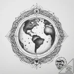 Tattoo sketch cosmic earth, tattoo drawing ou… – tattoo sketch (№1760484618_0, 14.10.2025 23:30) — tattoovalue.net