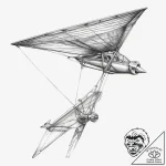 Tattoo sketch hang gliding a person with a gl… – tattoo sketch (№1760485704_0, 14.10.2025 23:48) — tattoovalue.net