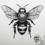 Tattoo sketch bumblebee, concept art for tatt… – tattoo sketch (№1760487885_0, 15.10.2025 00:24) — tattoovalue.net