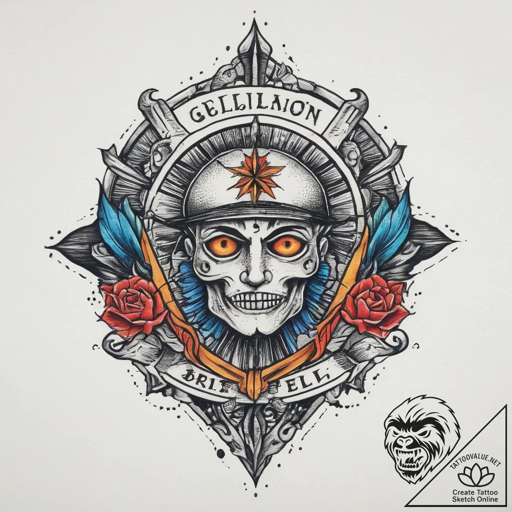 Tattoo sketch black, ink illustration for tat... - tattoo sketch (№1760488320_0, 15.10.2025 00:32) — tattoovalue.net