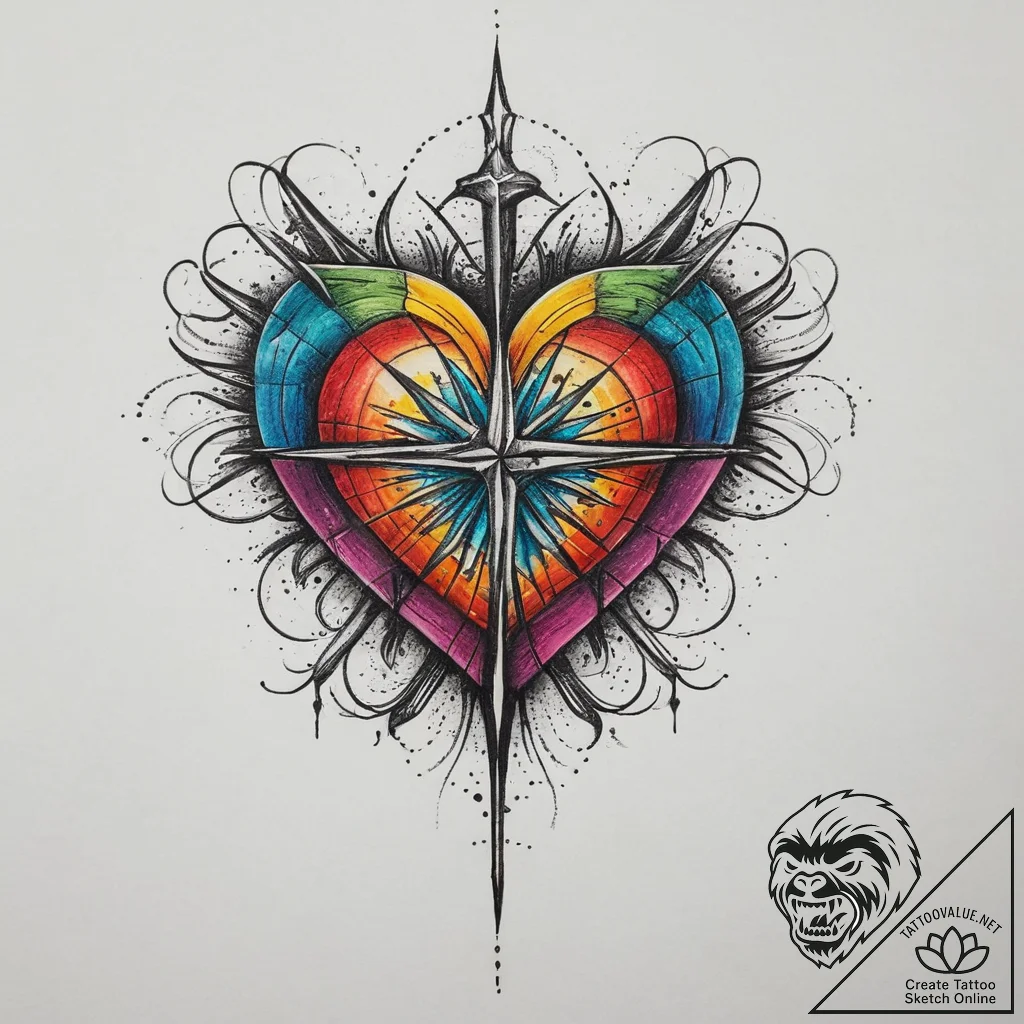 Tattoo sketch heart tattoo, tattoo line art,... - tattoo sketch (№1760488969_0, 15.10.2025 00:42) — tattoovalue.net