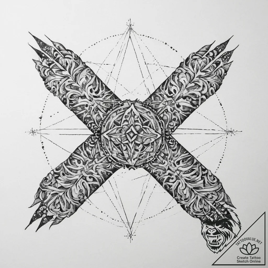 Tattoo sketch hands with a scroll, concept ar... - tattoo sketch (№1760489406_0, 15.10.2025 00:50) — tattoovalue.net