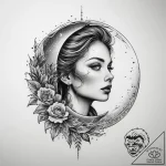 Tattoo sketch moonlight – tattoo sketch (№1760494845_0, 15.10.2025 02:20) — tattoovalue.net