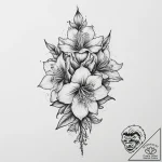 Tattoo sketch larkspur flower, tattoo drawing… – tattoo sketch (№1760495280_0, 15.10.2025 02:28) — tattoovalue.net