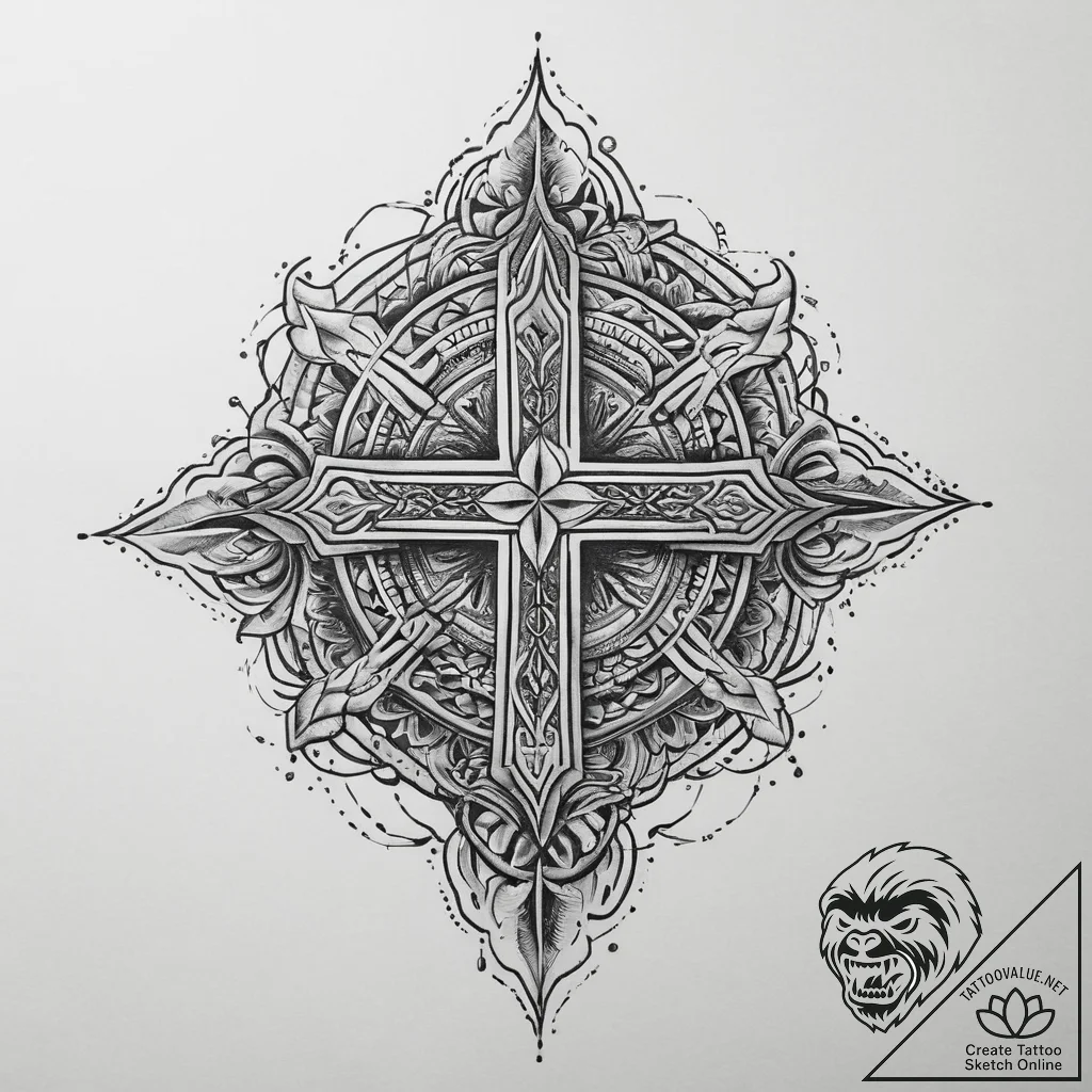 Tattoo sketch spiritual essence, tattoo flash... - tattoo sketch (№1760498397_0, 15.10.2025 03:19) — tattoovalue.net