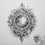 Tattoo sketch cosmic land, tattoo drawing out… – tattoo sketch (№1760500144_0, 15.10.2025 03:49) — tattoovalue.net