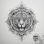 Tattoo sketch ruby, tattoo line art, on a cle… – tattoo sketch (№1760500361_0, 15.10.2025 03:52) — tattoovalue.net