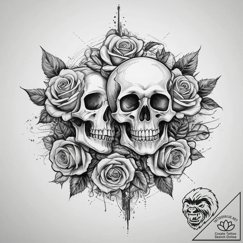 Tattoo sketch reality, concept art for tattoo... - tattoo sketch (№1760500795_0, 15.10.2025 03:59) — tattoovalue.net