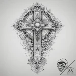 Tattoo sketch cosmic legend, tattoo line art,… – tattoo sketch (№1760501234_0, 15.10.2025 04:07) — tattoovalue.net