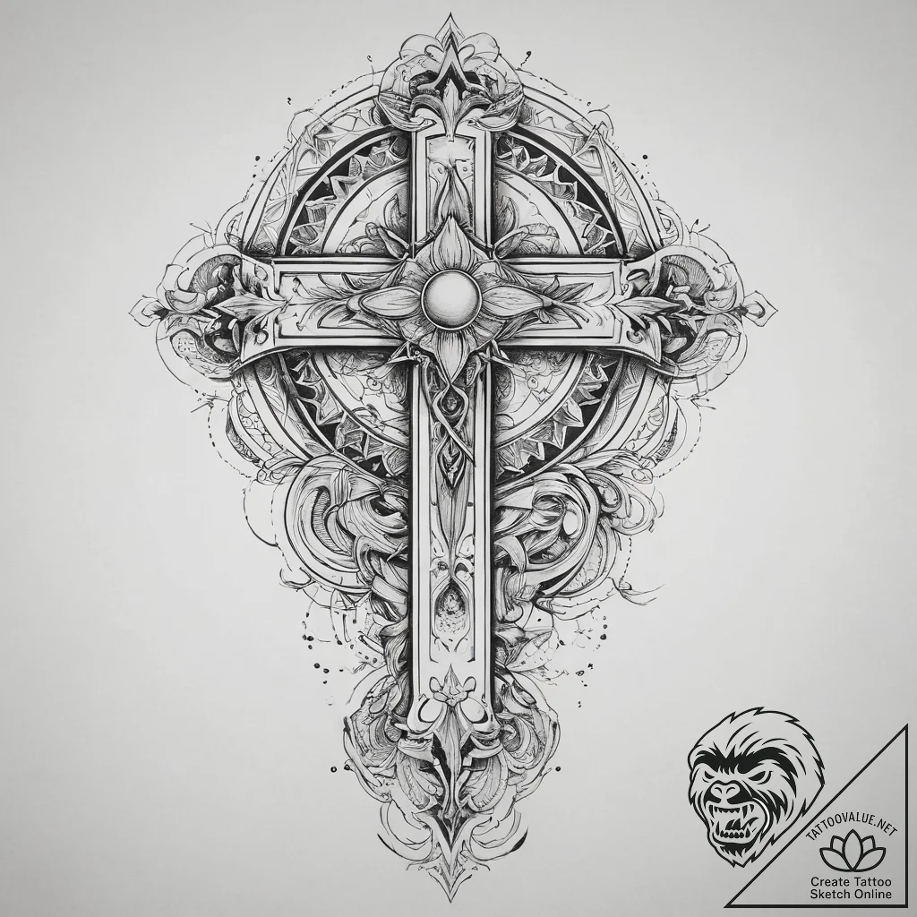 Tattoo sketch cosmic legend, tattoo line art,... - tattoo sketch (№1760501234_0, 15.10.2025 04:07) — tattoovalue.net