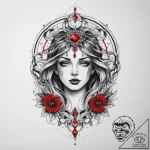 Tattoo sketch cosmic spring, tattoo sketch de… – tattoo sketch (№1760502332_0, 15.10.2025 04:25) — tattoovalue.net