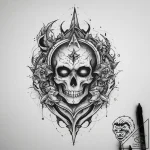 Tattoo sketch wizard casting spell, tattoo fl… – tattoo sketch (№1760502551_0, 15.10.2025 04:29) — tattoovalue.net