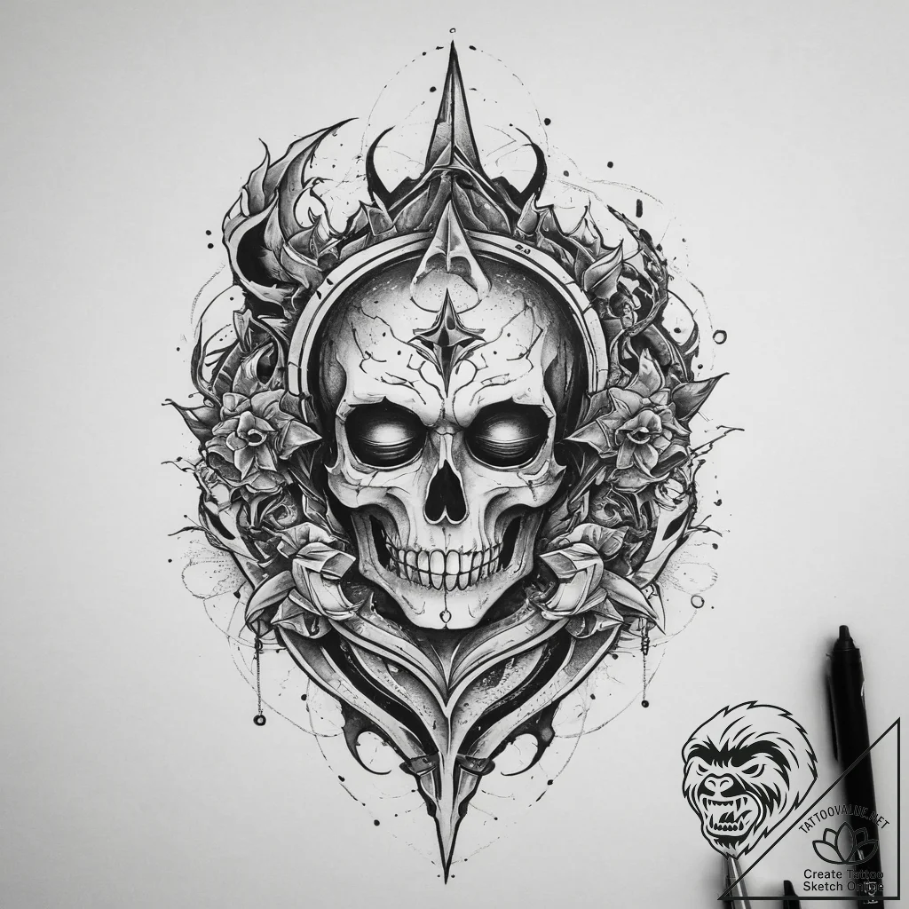 Tattoo sketch wizard casting spell, tattoo fl... - tattoo sketch (№1760502551_0, 15.10.2025 04:29) — tattoovalue.net