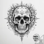 Tattoo sketch skull, tattoo flash sheet desig… – tattoo sketch (№1760503207_0, 15.10.2025 04:40) — tattoovalue.net