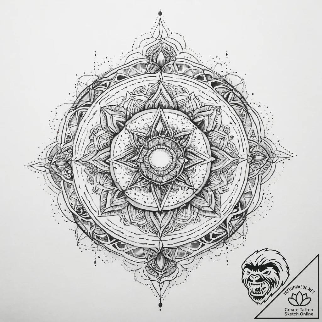 Tattoo sketch geometric nebula, artistic tatt... - tattoo sketch (№1760503425_0, 15.10.2025 04:43) — tattoovalue.net