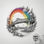 Tattoo sketch rainbow bridge, tattoo sketch d… – tattoo sketch (№1760503861_0, 15.10.2025 04:51) — tattoovalue.net