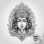 Tattoo sketch vishnu with conch, concept art… – tattoo sketch (№1760504515_0, 15.10.2025 05:01) — tattoovalue.net