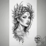 Tattoo sketch dryad tattoo – tattoo sketch (№1760504735_0, 15.10.2025 05:05) — tattoovalue.net