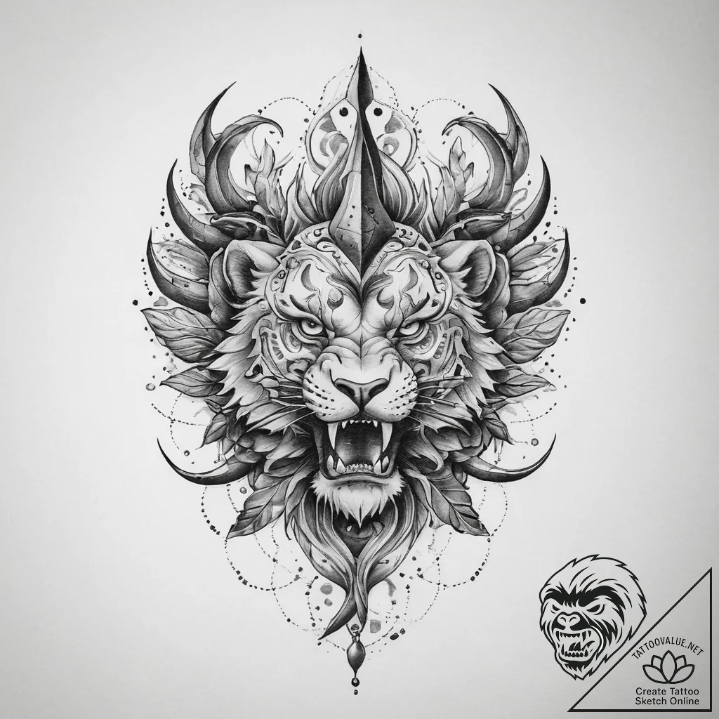 Tattoo sketch nature, concept art for tattoo,... - tattoo sketch (№1760507359_0, 15.10.2025 05:49) — tattoovalue.net