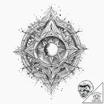 Tattoo sketch cosmic essence, concept art for… – tattoo sketch (№1760507644_0, 15.10.2025 05:54) — tattoovalue.net