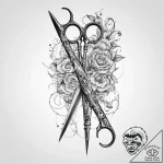 Tattoo sketch scissors – tattoo sketch (№1760507873_0, 15.10.2025 05:57) — tattoovalue.net