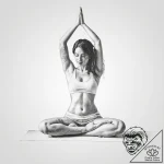 Tattoo sketch yoga yoga pose silhouette – tattoo sketch (№1760508090_0, 15.10.2025 06:01) — tattoovalue.net