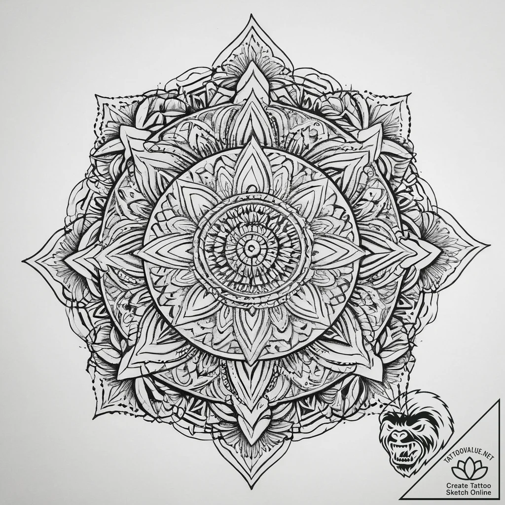 Abstract & conceptual magic, tattoo line art,... - tattoo sketch (№1760508745_0, 15.10.2025 06:12) — tattoovalue.net