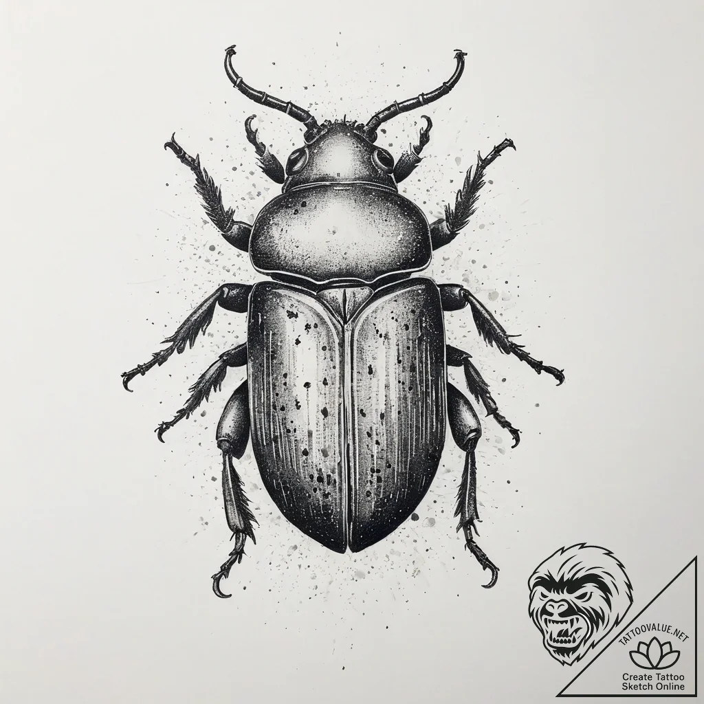 Tattoo sketch drugstore beetle, tattoo drawin... - tattoo sketch (№1760508962_0, 15.10.2025 06:16) — tattoovalue.net