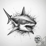 Tattoo sketch shark – tattoo sketch (№1760509181_0, 15.10.2025 06:19) — tattoovalue.net