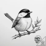 Tattoo sketch puns a chickadee that says “i’m… – tattoo sketch (№1760510488_0, 15.10.2025 06:41) — tattoovalue.net