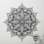 Tattoo sketch blackwork и dotwork мандала, ar… – tattoo sketch (№1760512673_0, 15.10.2025 07:17) — tattoovalue.net