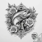 Tattoo sketch trout, concept art for tattoo,… – tattoo sketch (№1760513545_0, 15.10.2025 07:32) — tattoovalue.net