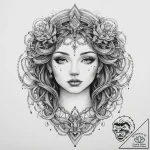Tattoo sketch узор в виде замка, tattoo line… – tattoo sketch (№1760514633_0, 15.10.2025 07:50) — tattoovalue.net