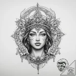 Tattoo sketch blessed being – tattoo sketch (№1760515068_0, 15.10.2025 07:57) — tattoovalue.net
