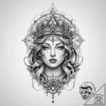 Tattoo sketch holy representation, artistic t… – tattoo sketch (№1760517261_0, 15.10.2025 08:34) — tattoovalue.net