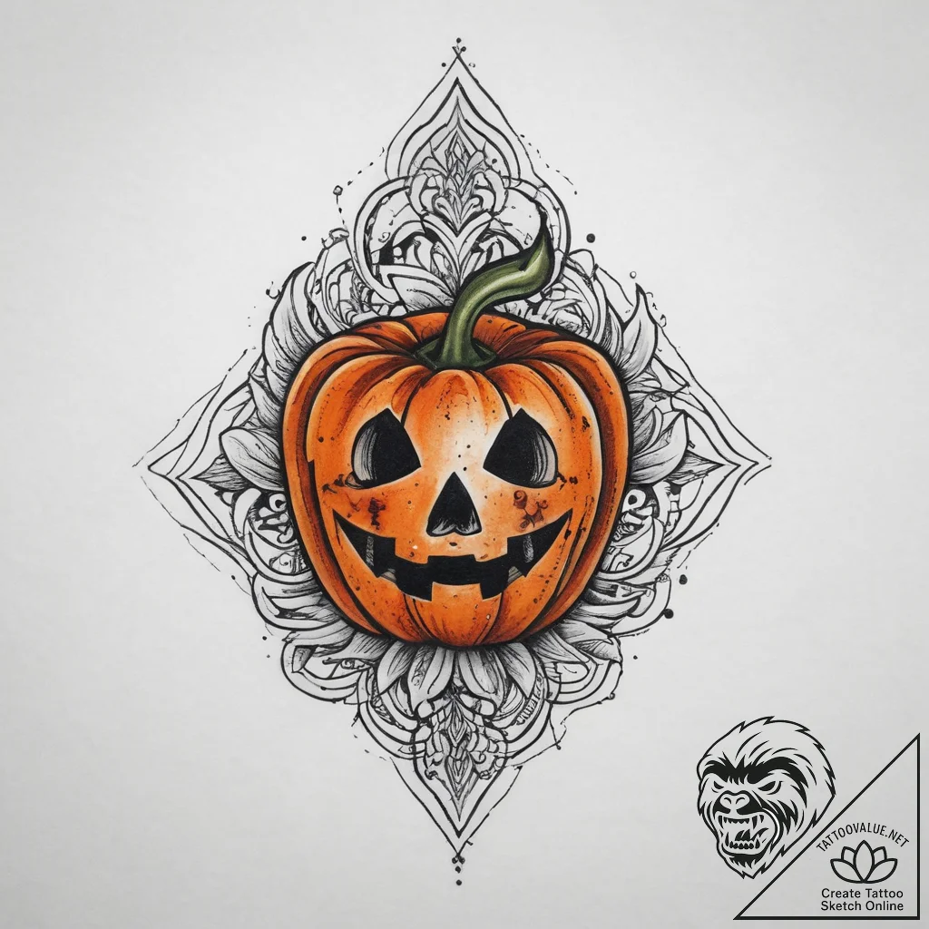 Tattoo sketch orange, artistic tattoo sketch,... - tattoo sketch (№1760517696_0, 15.10.2025 08:41) — tattoovalue.net