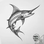 Tattoo sketch swordfish, tattoo line art, bla… – tattoo sketch (№1760517916_0, 15.10.2025 08:45) — tattoovalue.net