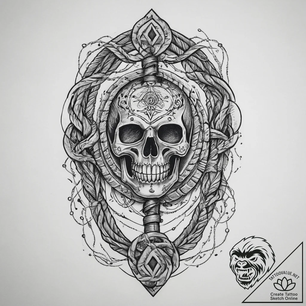 Tattoo sketch rope, tattoo drawing outline, b... - tattoo sketch (№1760518367_0, 15.10.2025 08:52) — tattoovalue.net